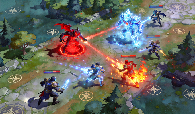 DOTA2职业比赛野区拉怪与团战切入时机的俯瞰画面